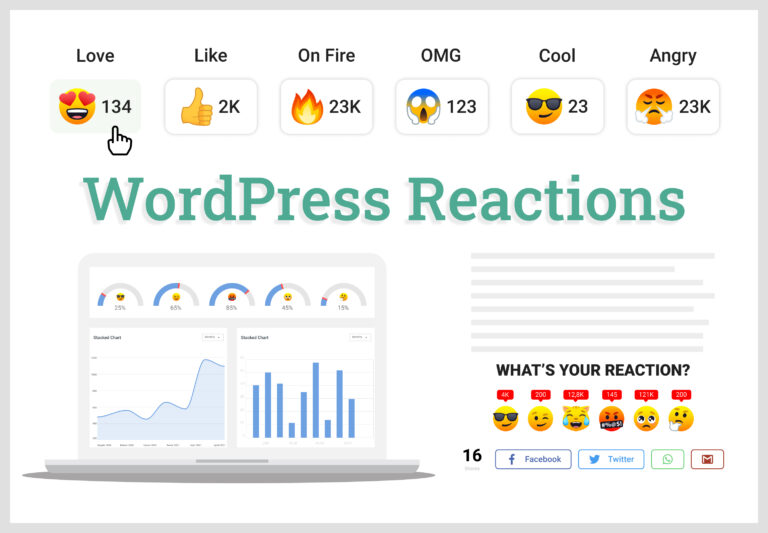 wordpress reactions