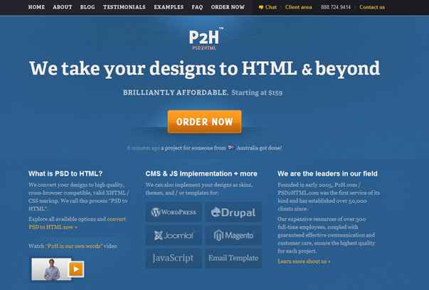 PSD 2 HTML