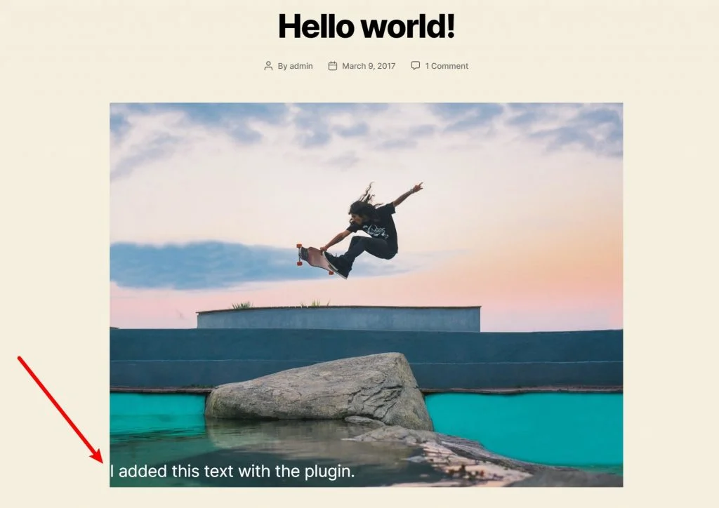 text to featured images with css