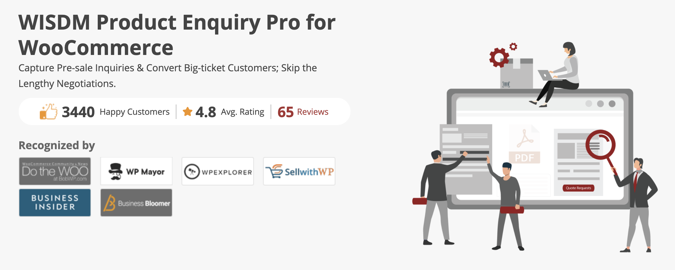 WISDM Product Enquiry Pro for WooCommerce - WordPress Quote Plugin 