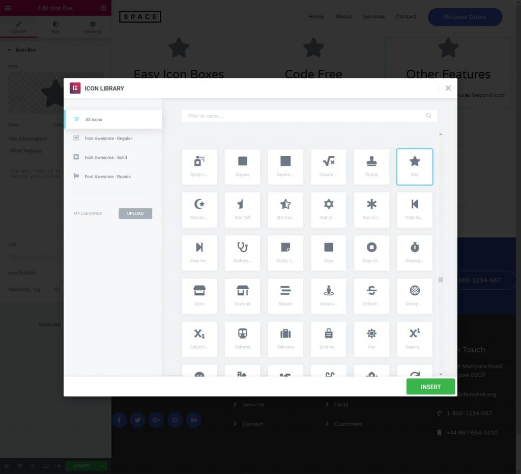  how to add an icon box with elementor step 3