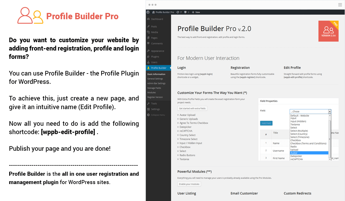Profile Builder Description