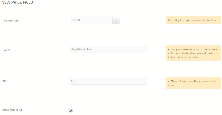registration magic plugin - price fields to integrate payment