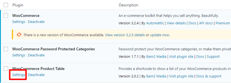 install woocommerce product table plugin
