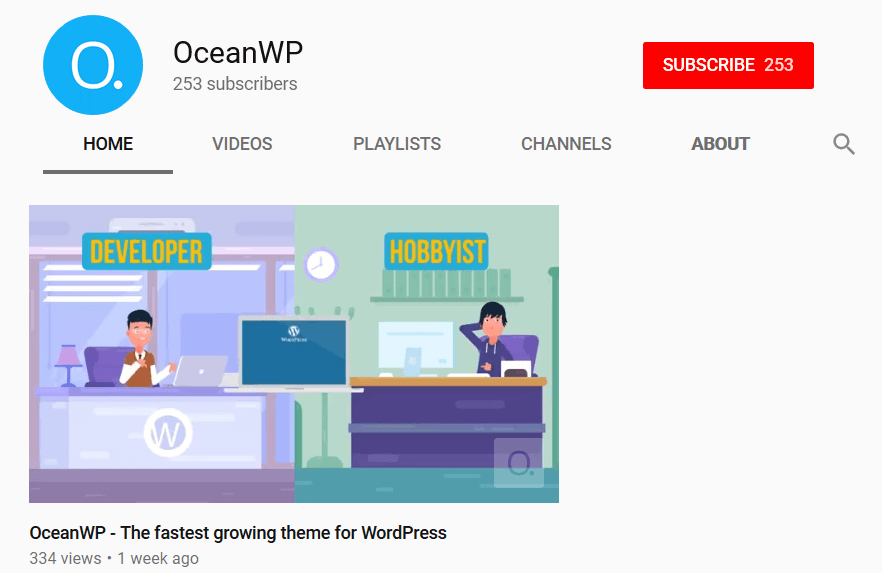 OceanWP - YouTube Channel