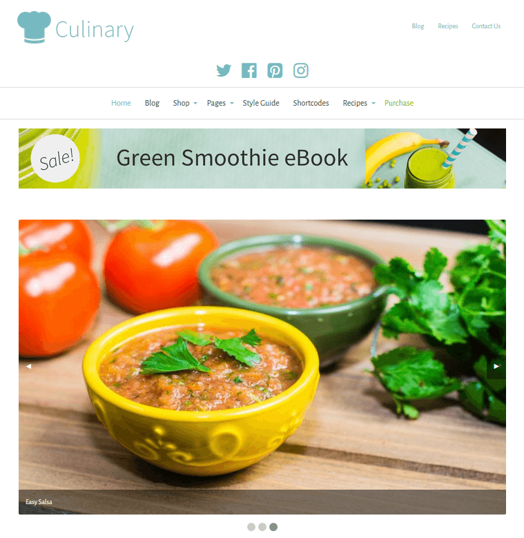 Culinary - Homepage Slider