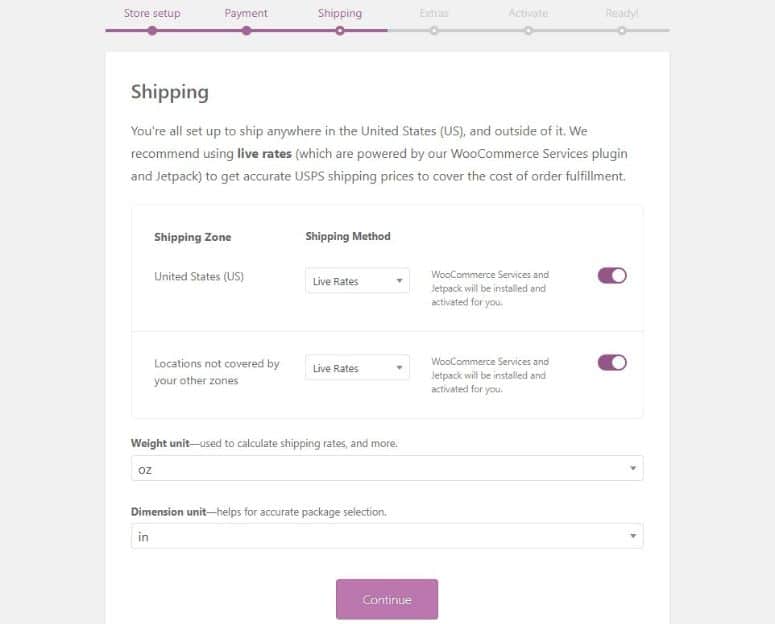 WooCommrce shipping calculations