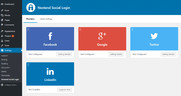 nextend social login plugin settings