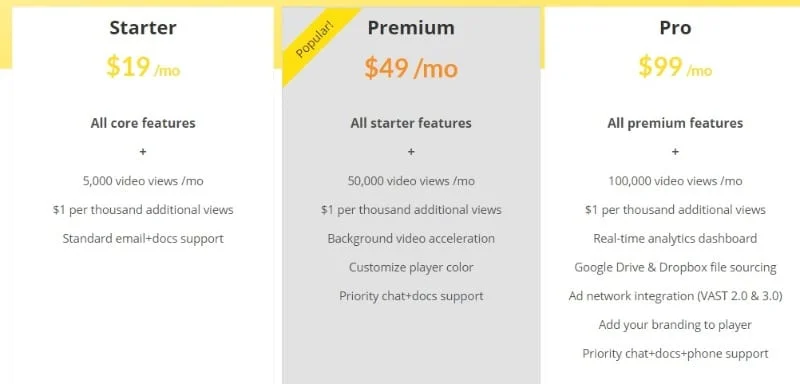 swarmify smartvideo pricing