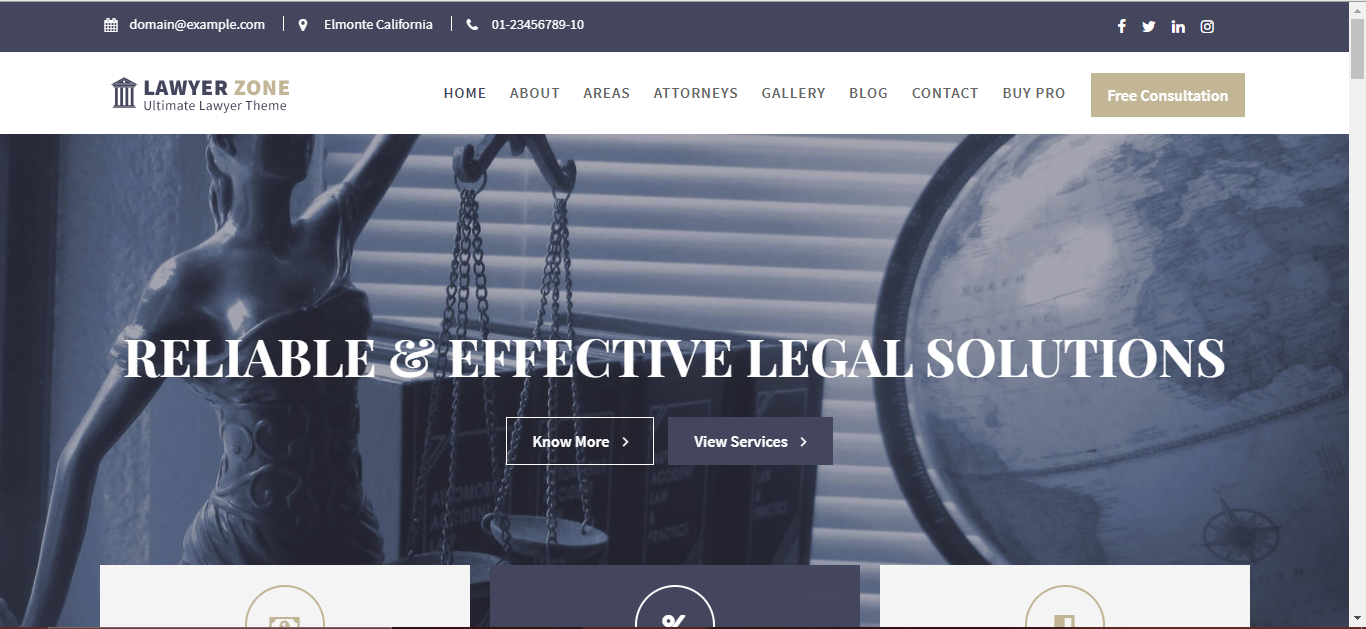Lawyer Zone - lawyer WordPress themes