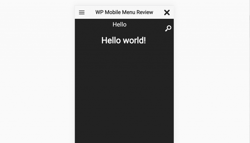Recherche ajax du menu WP Mobile