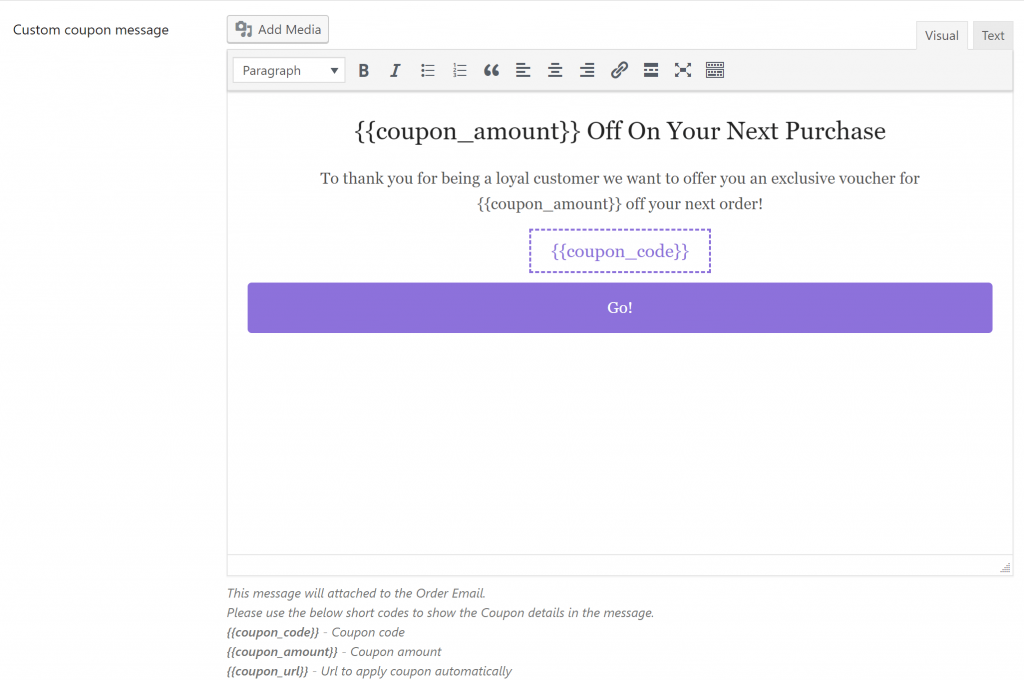Configure Retainful coupon email