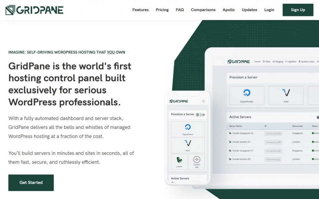 GridPane est l'un des meilleurs panneaux de contrôle d'hébergement WordPress