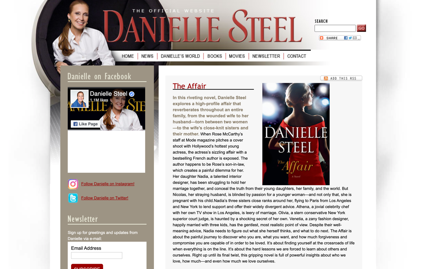 danielle steel celebrity wordpress websites