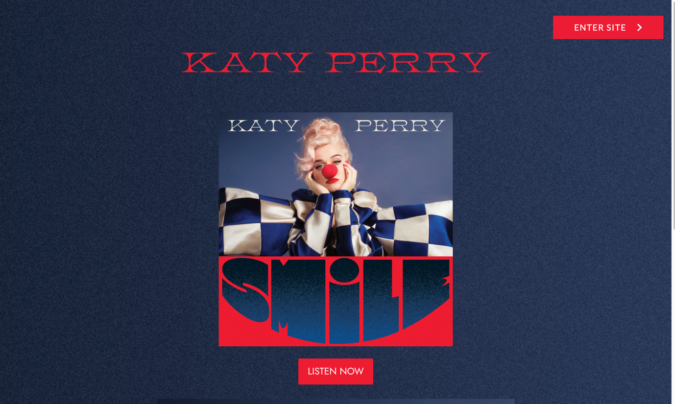 katy perry - celebrity official wordpress websites