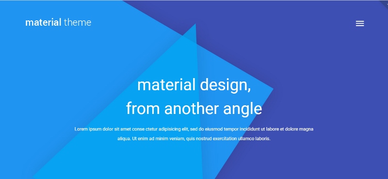 Material Design portfolio WordPress Theme
