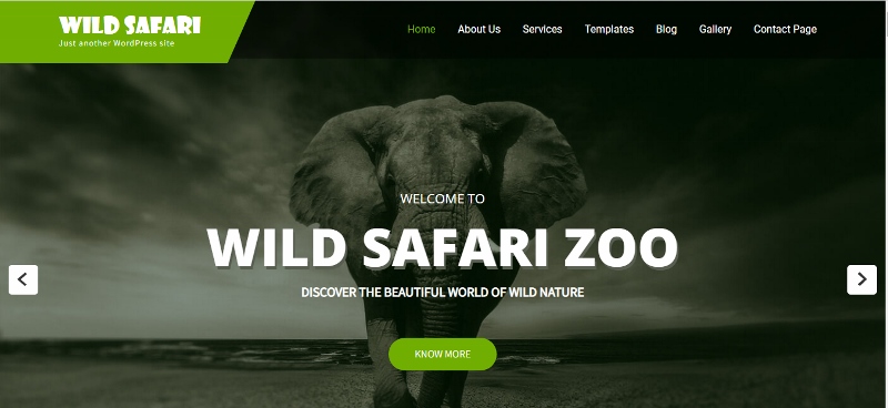 wild safari WordPress theme