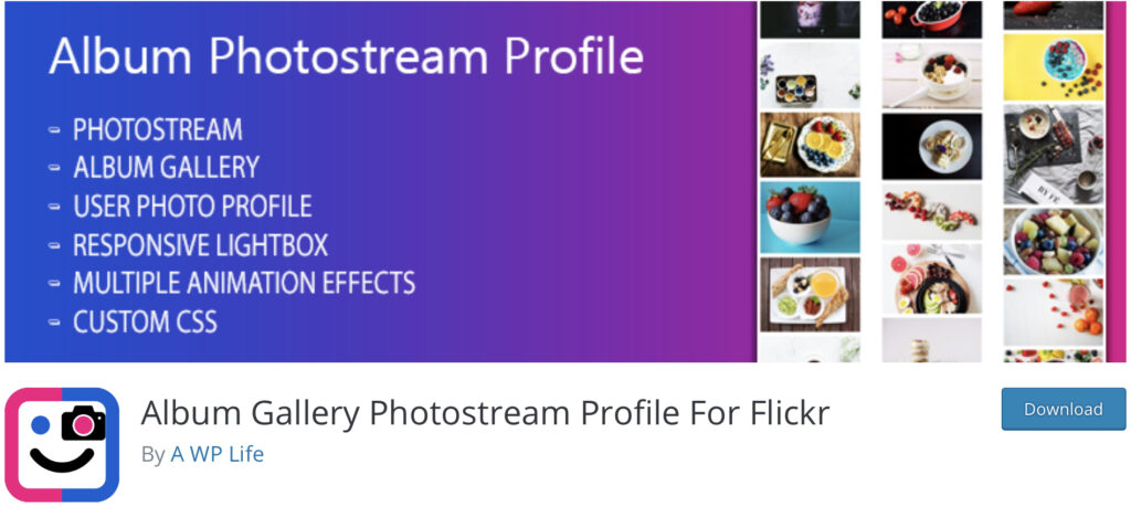 album photostream profile for flickr plugin for wordpress