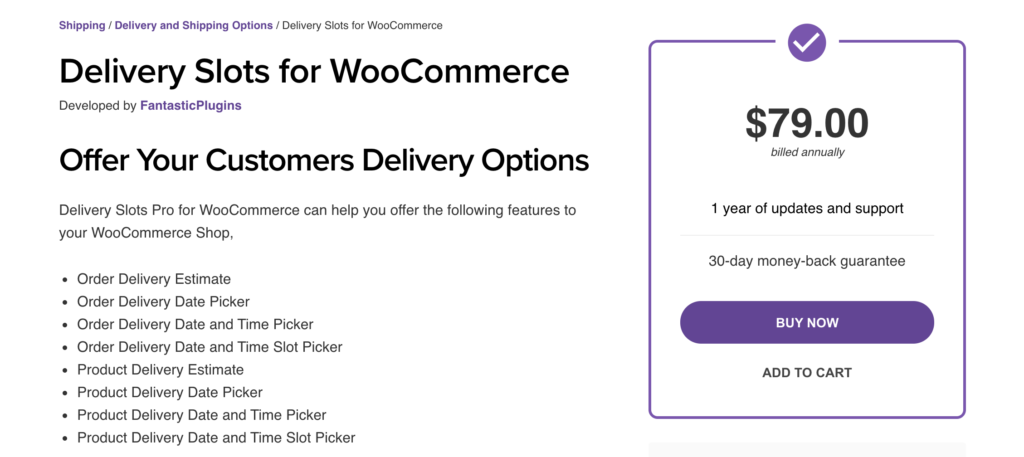 delivery slots for woocommerce
