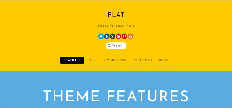 Flat design colorful themes