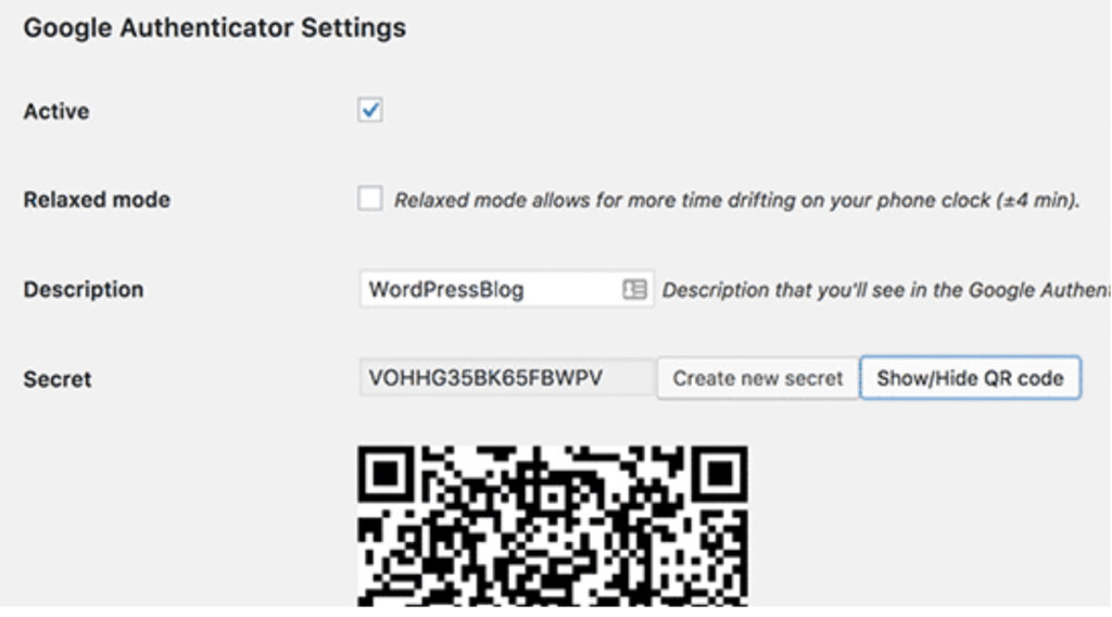 how to add two-factor authentication in wordpress with google authenticator