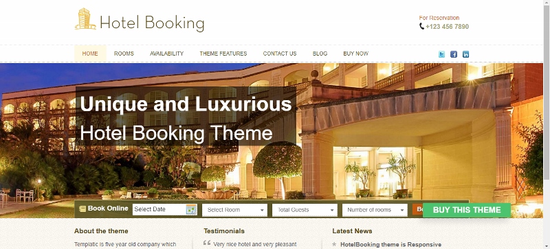 Hotel Booking WordPress theme