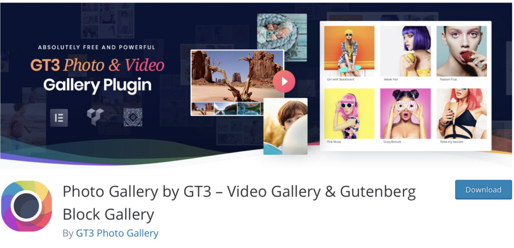 gt3 photo and video gallery flickr plugin for wordpress