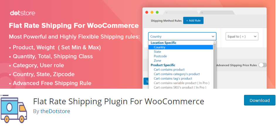advance flat rate shipping method woocommerce plugin