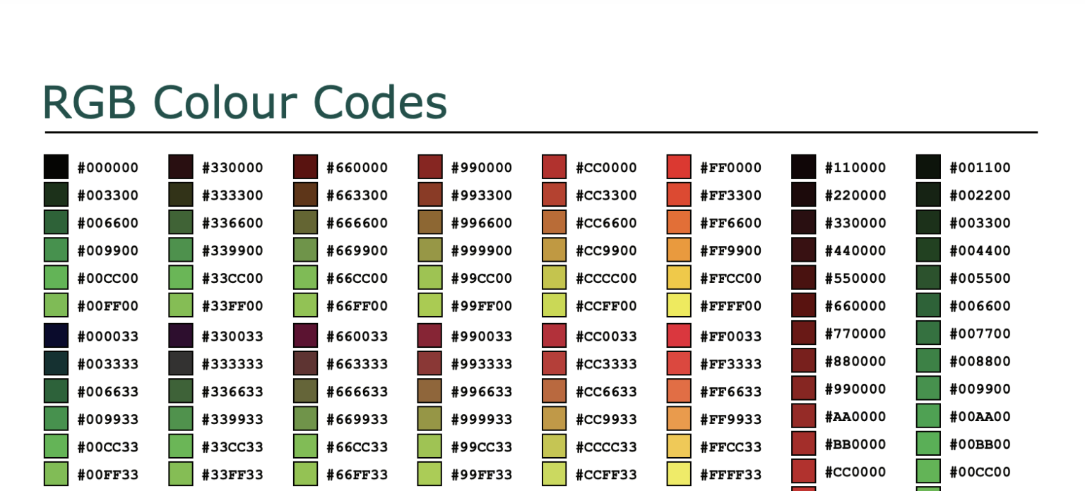 Код цвета RGB