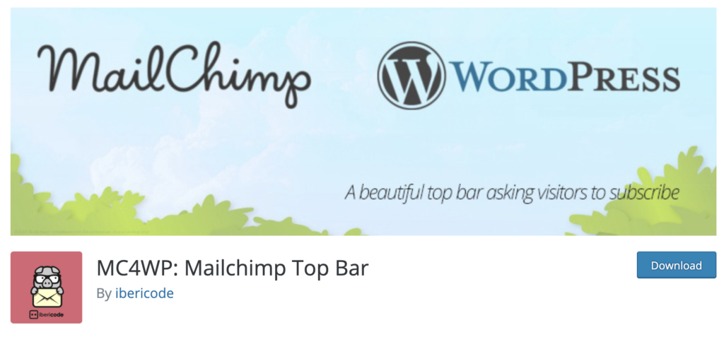MailChimp Top Bar - Best WordPress plugins for mailchimp