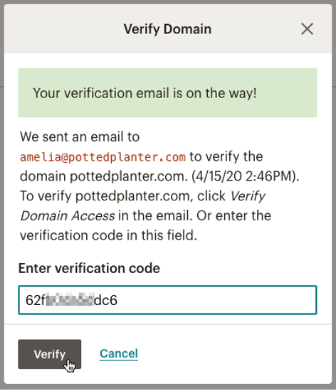 WordPress not sending email - Verify Domain