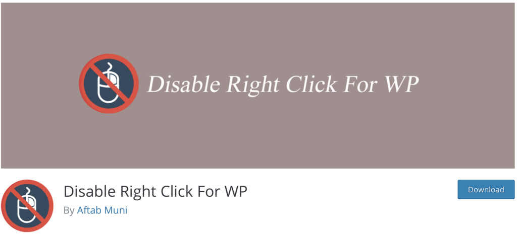 disable right click for wp
