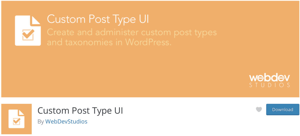 custom post types ui wordpress plugin