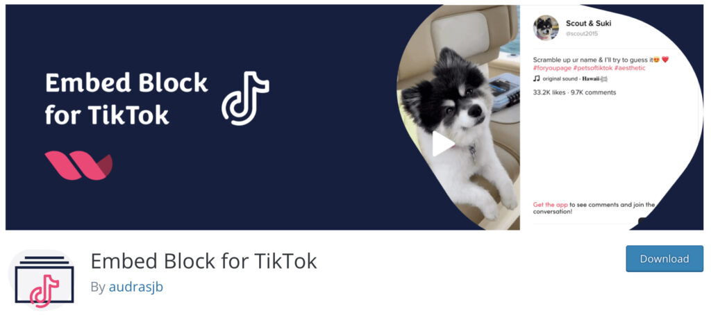 Embedded Block TikTok