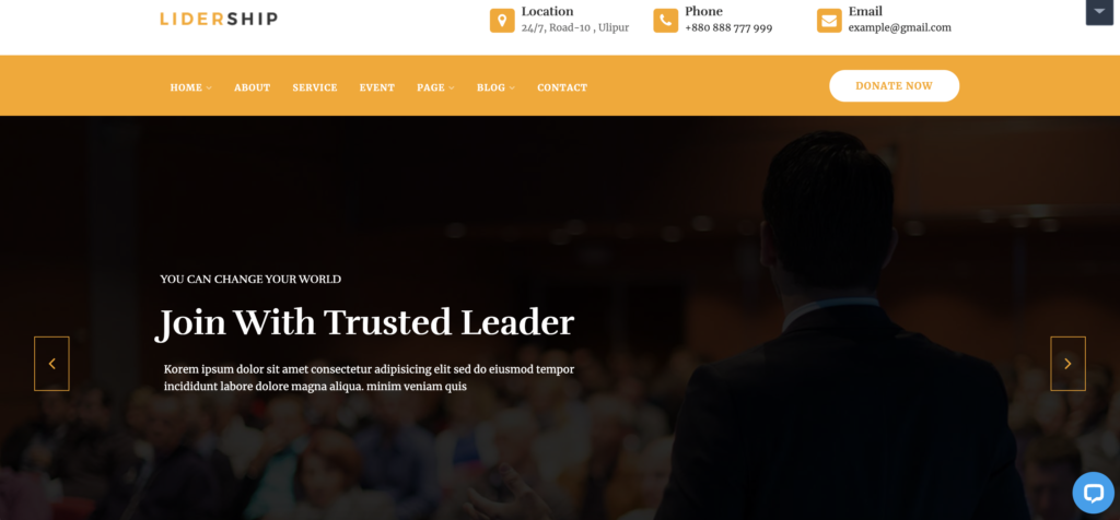 Lidership Political & Multipurpose WordPress Theme