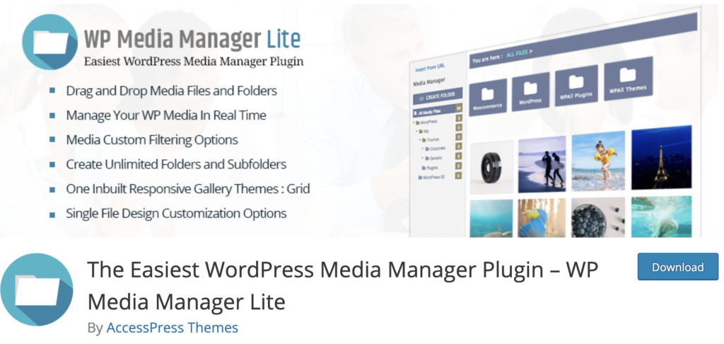 WP Media Manager - WordPress media library plugin