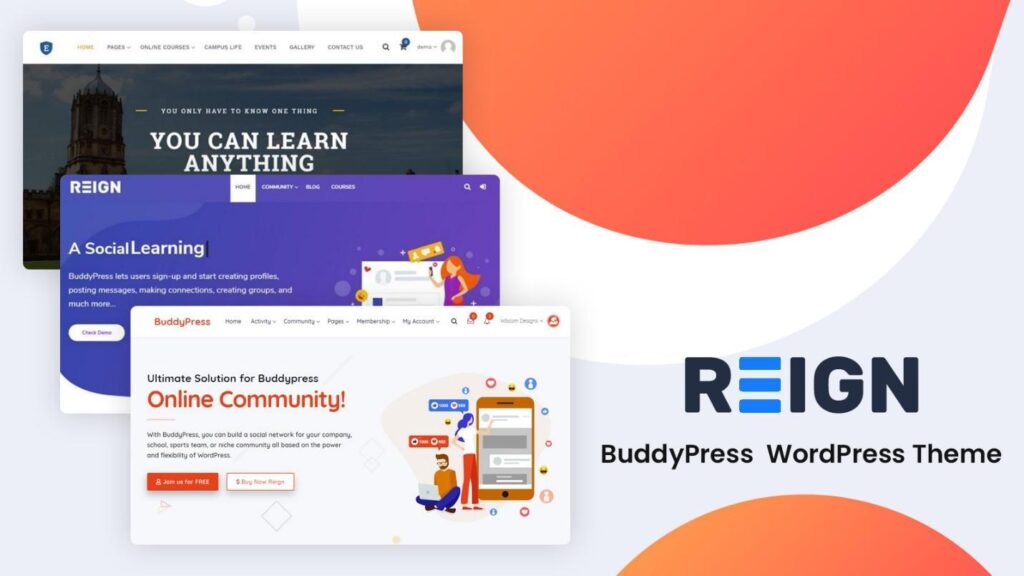 reign buddypress theme - best marketplace theme for wordpress