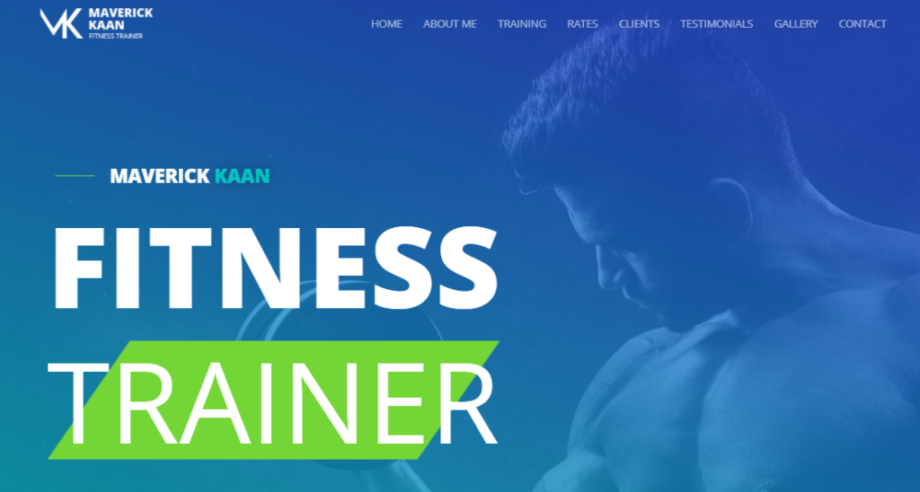 fitness trainer - template elementor