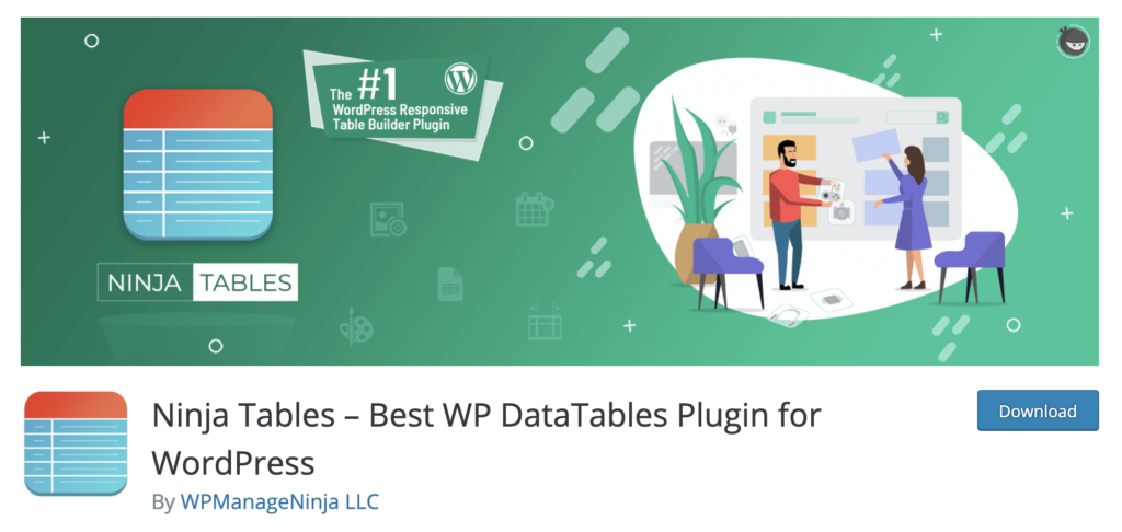 Ninja Tables WordPress table plugin