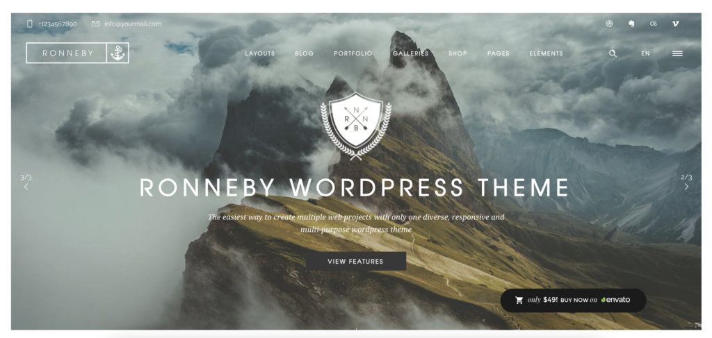 Ronneby WordPress theme for programmers