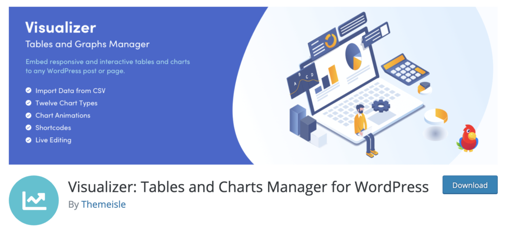 Visualizer WordPress table plugin