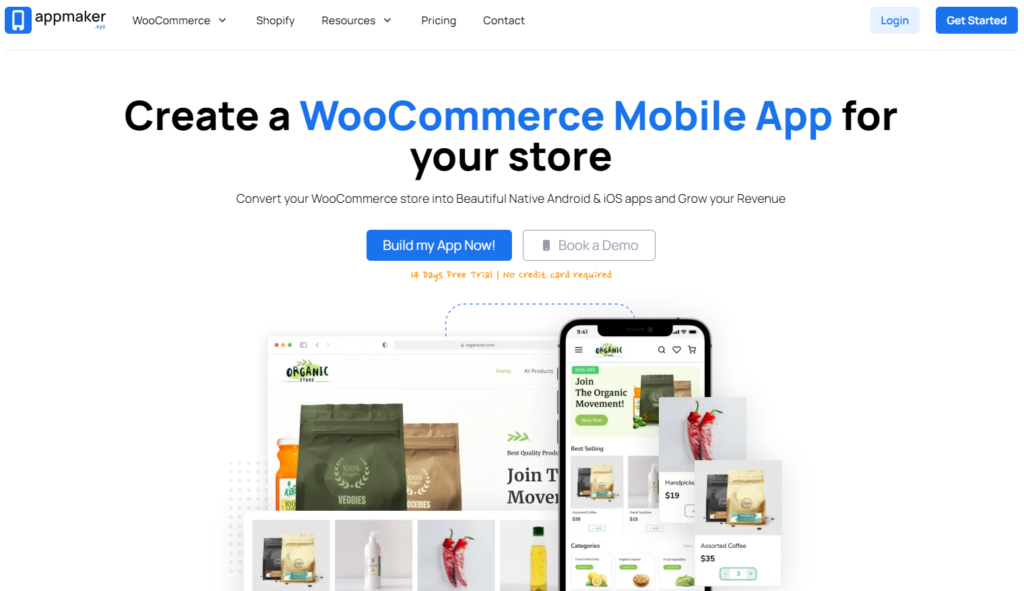 appmaker turn woocommerce site into app