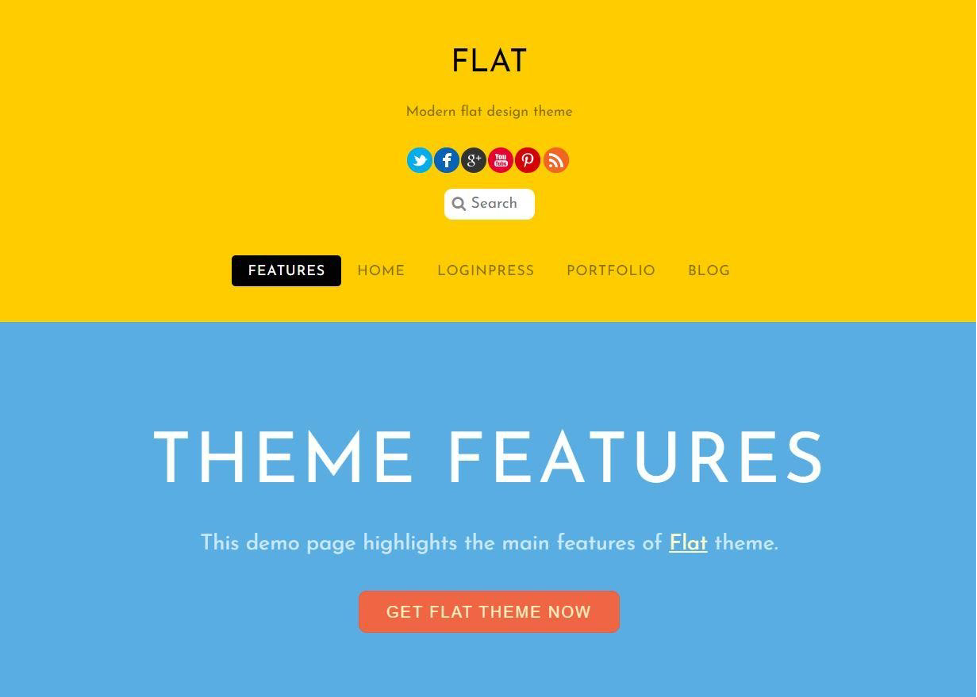 Flat wordpress flat themes
