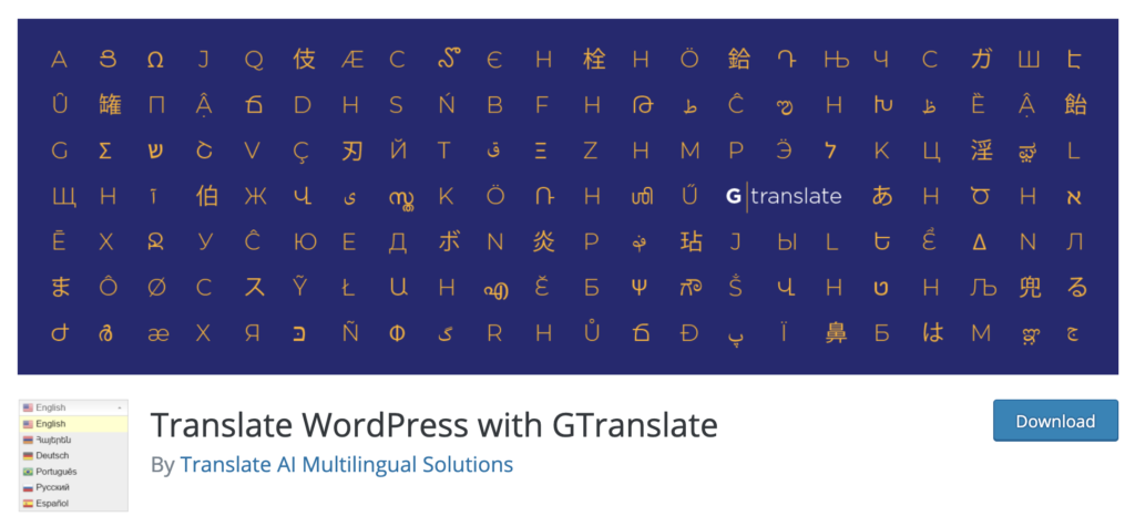 GTranslate WordPress translation plugin