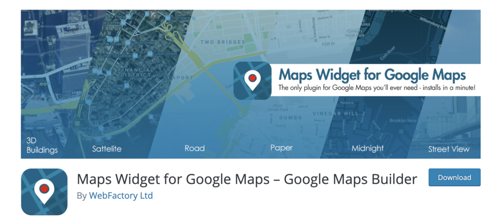 Maps Widget for Google Maps - Best WordPress Mapping Plugins
