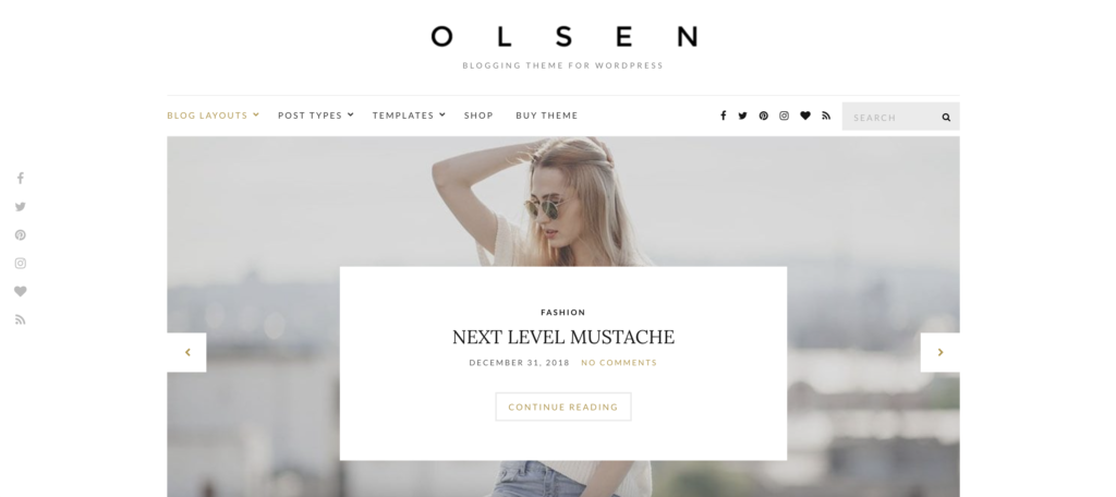 Olsen wordpress flat themes
