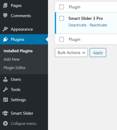 Smart slider - menupoint dashboard