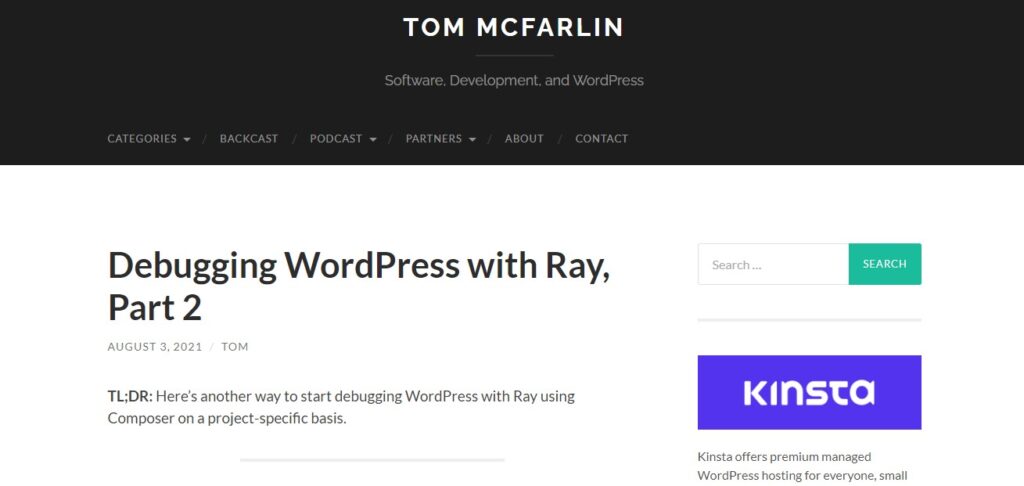 top wordpress blogs to read - Tom McFarlin