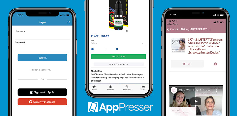 apppresser app builder plugin for wordpress