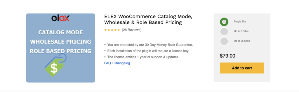 ELEX Woocommerce Catalog Mode Wholesale and Role-Based Pricing by Elexextensions